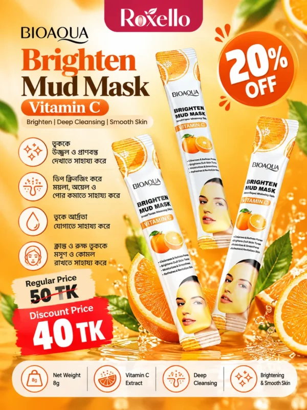 Bioaqua Brighten Mud Mask Vit-C